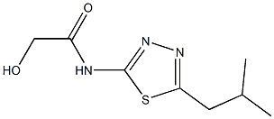 2-HYDROXY-N-(5-ISOBUTYL-1,3,4-THIADIAZOL-2-YL)ACETAMIDE 结构式