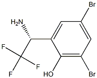 2-((1R)-1-AMINO-2,2,2-TRIFLUOROETHYL)-4,6-DIBROMOPHENOL 结构式