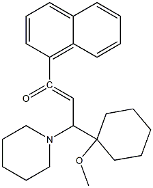 3-(1-METHOXY-CYCLOHEXYL)-1-NAPHTHALEN-1-YL-3-PIPERIDIN-1-YL-PROPENONE 结构式