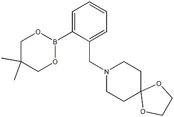 8-[2-(5,5-DIMETHYL-1,3,2-DIOXABORINAN-2-YL)BENZYL]-1,4-DIOXA-8-AZASPIRO[4.5]DECANE 结构式