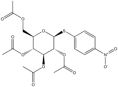 4'-NITROPHENYL 2,3,4,6-TETRA-O-ACETYL-1-THIO-BETA-D-GLUCOPYRANOSIDE 结构式