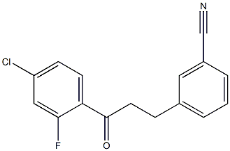 4'-CHLORO-3-(3-CYANOPHENYL)-2'-FLUOROPROPIOPHENONE 结构式