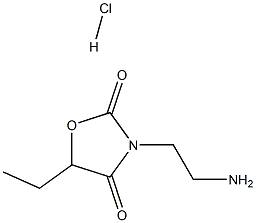 3-(2-Amino-ethyl)-5-ethyl-oxazolidine-2,4-dione hydrochloride 结构式