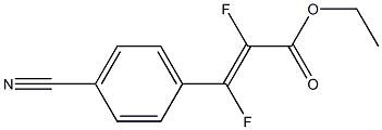 ETHYL (E)-3-(4-CYANOPHENYL)-2,3-DIFLUORO-2-PROPENOATE 结构式