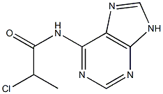 2-CHLORO-N-9H-PURIN-6-YLPROPANAMIDE 结构式