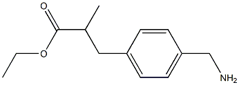 3-[4-(氨基甲基)苯基]-2-甲基丙酸乙酯 结构式