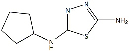 N-CYCLOPENTYL-1,3,4-THIADIAZOLE-2,5-DIAMINE 结构式