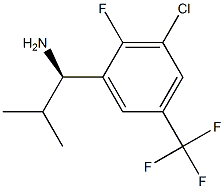 (1R)-1-[3-CHLORO-2-FLUORO-5-(TRIFLUOROMETHYL)PHENYL]-2-METHYLPROPYLAMINE 结构式