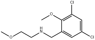 N-(3,5-DICHLORO-2-METHOXYBENZYL)-2-METHOXYETHANAMINE 结构式