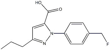 1-[(4-FLUOROMETHYL)PHENYL]-3-PROPYL-1H-PYRAZOLE-5-CARBOXYLIC ACID 结构式