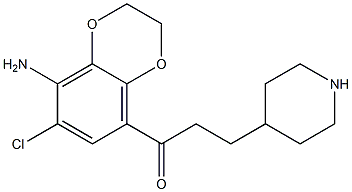 5-AMINO-6-CHLORO-8-[(PIPERIDIN-4-YL)ETHYLCARBONYL]-1,4-BENZODIOXANE 结构式