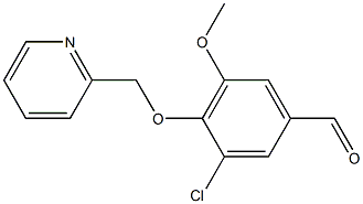 3-CHLORO-5-METHOXY-4-(PYRIDIN-2-YLMETHOXY)BENZALDEHYDE 结构式
