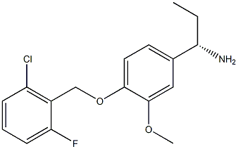 (1S)-1-(4-[(6-Chloro-2-fluorophenyl)methoxy]-3-methoxyphenyl)propylamine 结构式