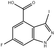 6-氟-3-碘-2H-吲唑-4-羧酸 结构式
