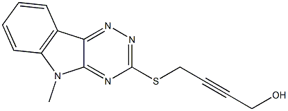 4-[(5-METHYL-5H-[1,2,4]TRIAZINO[5,6-B]INDOL-3-YL)THIO]BUT-2-YN-1-OL 结构式