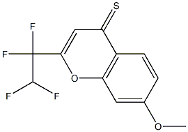 7-METHOXY-2-(1,1,2,2-TETRAFLUOROETHYL)-4H-CHROMENE-4-THIONE 结构式