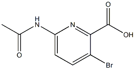 6-乙酰氨基-3-溴-2-羧酸吡啶 结构式