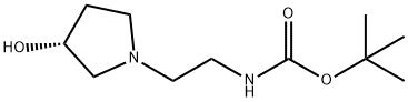 (3R)-1-(2-BOC-AMINOETHYL)-3-PYRROLIDINOL 结构式