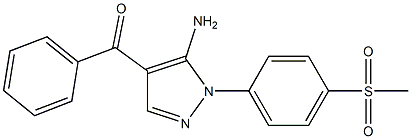 (5-AMINO-1-(4-(METHYLSULFONYL)PHENYL)-1H-PYRAZOL-4-YL)(PHENYL)METHANONE 结构式