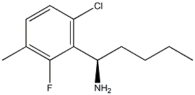 (1R)-1-(6-CHLORO-2-FLUORO-3-METHYLPHENYL)PENTYLAMINE 结构式