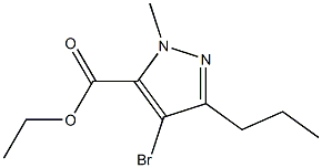 4-溴-1-甲基-3-丙基-1H-吡唑-5-羧酸乙酯 结构式