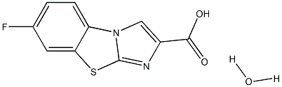 7-FLUORO-BENZO[D]IMIDAZO[2,1-B]THIAZOLE-2-CARBOXYLIC ACID HYDRATE 结构式