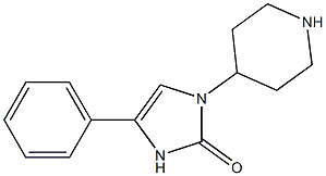 4-苯基-1-哌啶-4-基-1,3-二氢-2H-咪唑-2-酮 结构式