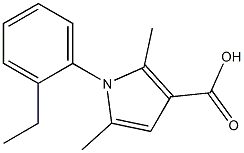 1-(2-ETHYLPHENYL)-2,5-DIMETHYL-1H-PYRROLE-3-CARBOXYLIC ACID 结构式