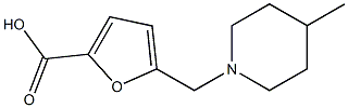 5-(4-METHYL-PIPERIDIN-1-YLMETHYL)-FURAN-2-CARBOXYLIC ACID 结构式