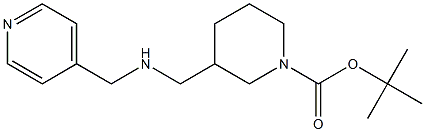 1-BOC-3-([(PYRIDIN-4-YLMETHYL)-AMINO]-METHYL)-PIPERIDINE 结构式