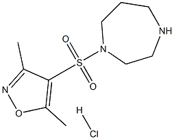 1-[(3,5-DIMETHYLISOXAZOL-4-YL)SULFONYL]-1,4-DIAZEPANE HYDROCHLORIDE 结构式