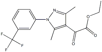 ETHYL {3,5-DIMETHYL-1-[3-(TRIFLUOROMETHYL)PHENYL]-1H-PYRAZOL-4-YL}(OXO)ACETATE 结构式