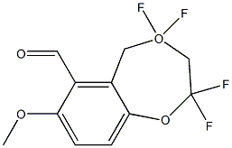 2,2,4,4-TETRAFLUORO-7-METHOXY-3,4-DIHYDRO-2H-BENZO[1,4]DIOXEPINE-6-CARBALDEHYDE 结构式