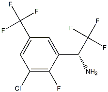 (1R)-1-[3-CHLORO-2-FLUORO-5-(TRIFLUOROMETHYL)PHENYL]-2,2,2-TRIFLUOROETHYLAMINE 结构式