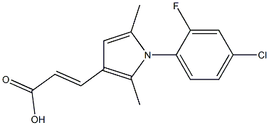 (2E)-3-[1-(4-Chloro-2-fluorophenyl)-2,5-dimethyl-1H-pyrrol-3-yl]acrylic acid 结构式