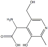 AMINO-(3-HYDROXY-5-HYDROXYMETHYL-2-METHYL-PYRIDIN-4-YL)-ACETIC ACID 结构式