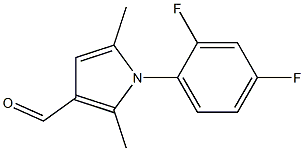 1-(2,4-DIFLUOROPHENYL)-2,5-DIMETHYL-1H-PYRROLE-3-CARBALDEHYDE 结构式