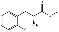 (R)-2-氨基-3-(2-氯苯基)丙酸甲酯 结构式