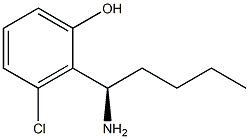 2-((1R)-1-AMINOPENTYL)-3-CHLOROPHENOL 结构式