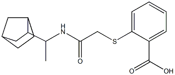 2-[(1-BICYCLO[2.2.1]HEPT-2-YL-ETHYLCARBAMOYL)-METHYLSULFANYL]-BENZOIC ACID 结构式