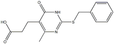 3-[2-(BENZYLTHIO)-4-METHYL-6-OXO-1,6-DIHYDROPYRIMIDIN-5-YL]PROPANOIC ACID 结构式