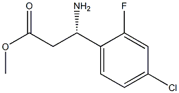 METHYL (3S)-3-AMINO-3-(4-CHLORO-2-FLUOROPHENYL)PROPANOATE 结构式