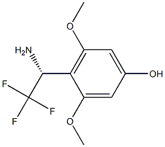 4-((1R)-1-AMINO-2,2,2-TRIFLUOROETHYL)-3,5-DIMETHOXYPHENOL 结构式