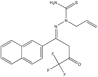 (1E)-4,4,4-TRIFLUORO-1-(2-NAPHTHYL)BUTANE-1,3-DIONE 1-(N-ALLYLTHIOSEMICARBAZONE) 结构式