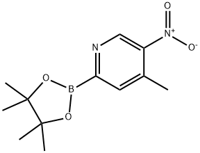 4-METHYL-5-NITROPYRIDINE-2-BORONIC ACID PINACOL ESTER 结构式