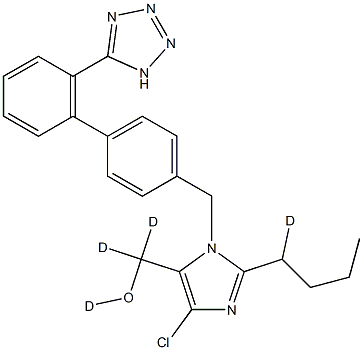 氯沙坦-D4 结构式