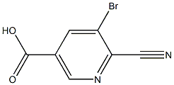 5-BROMO-6-CYANO-NICOTINIC ACID 结构式