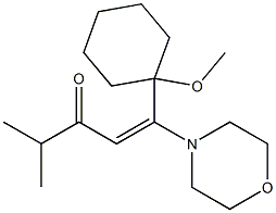 1-(1-METHOXY-CYCLOHEXYL)-4-METHYL-1-MORPHOLIN-4-YL-PENT-1-EN-3-ONE 结构式