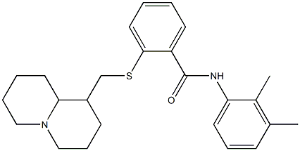 N-(2,3-DIMETHYLPHENYL)-2-((OCTAHYDRO-1H-QUINOLIZIN-1-YL)METHYLTHIO)BENZAMIDE 结构式