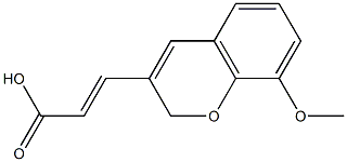 (2E)-3-(8-METHOXY-2H-CHROMEN-3-YL)ACRYLIC ACID 结构式